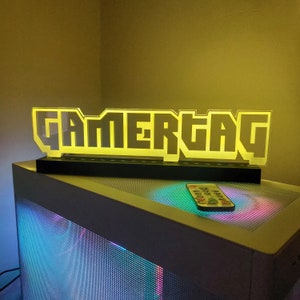 Personalized XL Gamertag Light Sign,custom Gamertag Sign,personalized ...