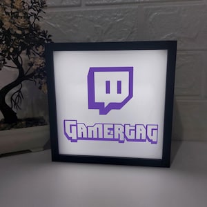Gepersonaliseerde gamertag lightbox, kerstcadeau, gepersonaliseerd lichtbord streamer, GamerLEDSign, het videogamercadeau, kerstcadeau