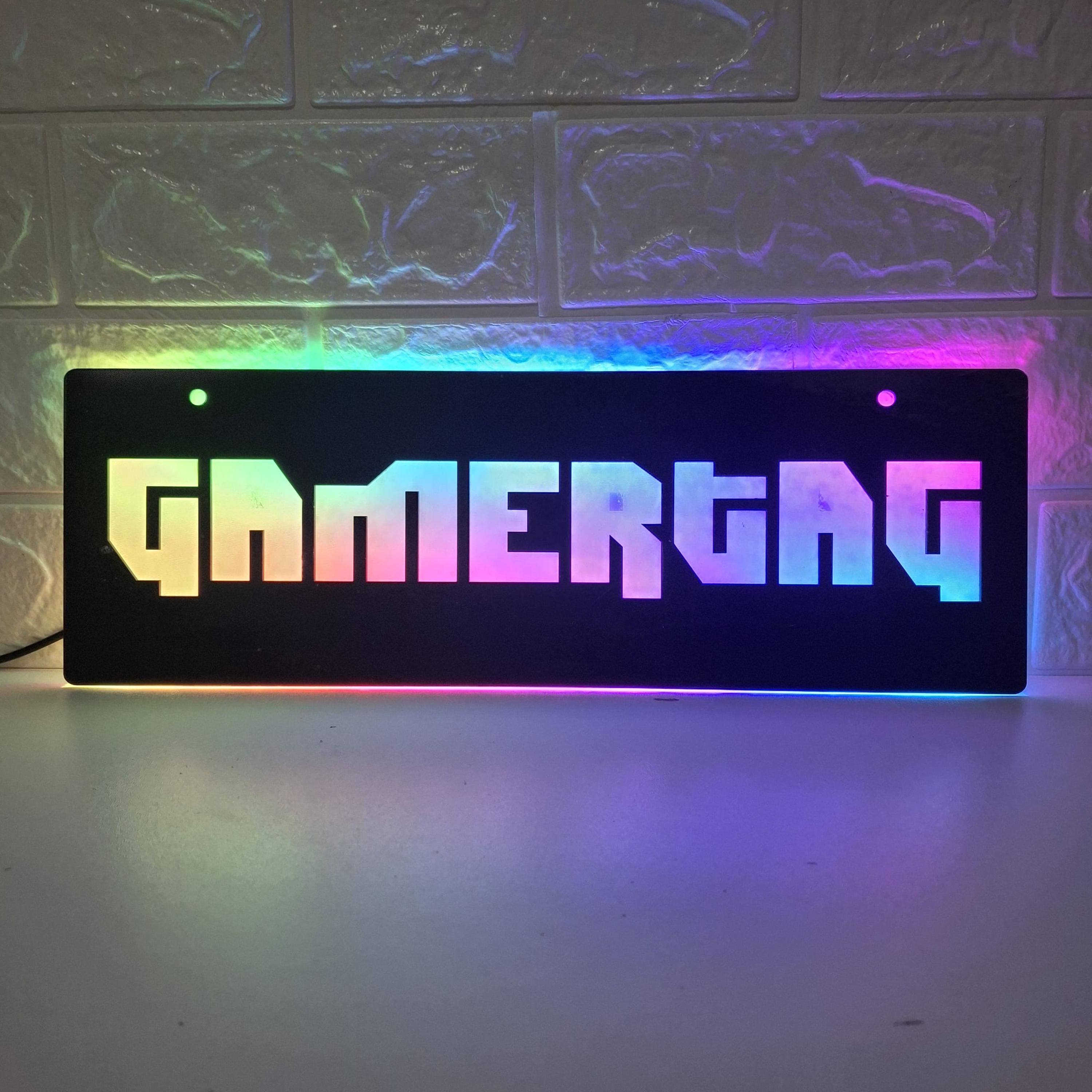 Custom Gamer Tag LED Sign | Personalized Streaming Name Light | Game ...