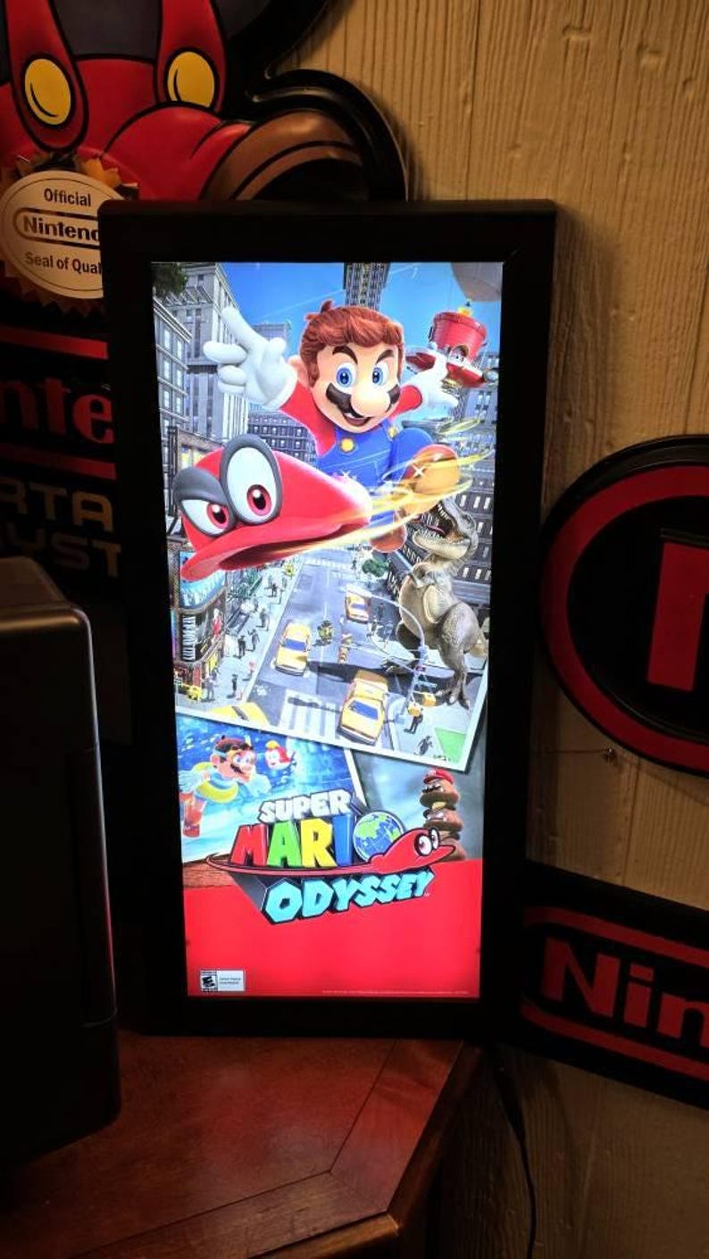 5x25 Inch Movie Mylar Frame – Matte Black LED Lighted Film Poster Frame ...