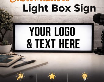 Light Box mit benutzerdefiniertem Logo, personalisierter Leuchtturm, Business Logo Schild, benutzerdefiniertes Logo und Text hinzufügen, Geschenk für neuen Shop, Geschenk am Arbeitsplatz, Geschäftsgeschenk