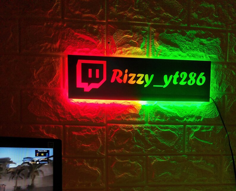 Personalized Playroom Gamertag Light Sign, Personalized Gamertag Wall ...