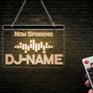 Custom DJ Name Sign, Personalized Dj Gift, Dj Logo Design, Dj Lights, Music Sign, Dj Room Decoration, Dj Custom Neon Sign, ChristmasGift