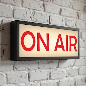 On Air Light Box, LED Recording Studio Sign, RGB Streaming Room Light, On Air Sign, Wall-Mountable & Desk Display,Live Stream Decor