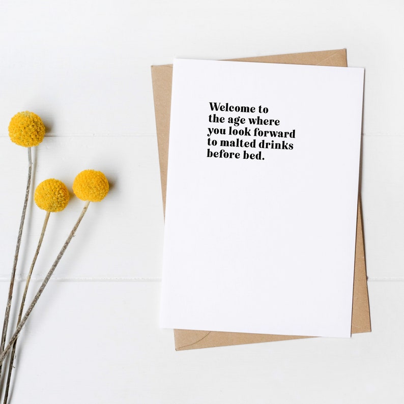 Old Lady Birthday Card Old Age Birthday Card Getting Old Etsy