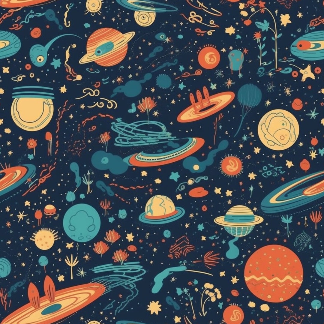 Space Galaxy Pattern Digital Art, Repeatable Pattern, High Resolution ...