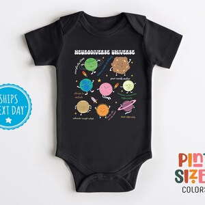 Neurodivergent Universe Toddler Shirt Autism Awareness Cute Inclusion Matters Kids Tee Cute Autism Kids Black Shirt image 3