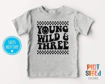 Threenager Birthday Toddler Shirt - Funny Birthday Kids Tee - I'm Three Birthday Kids Gift - Gray