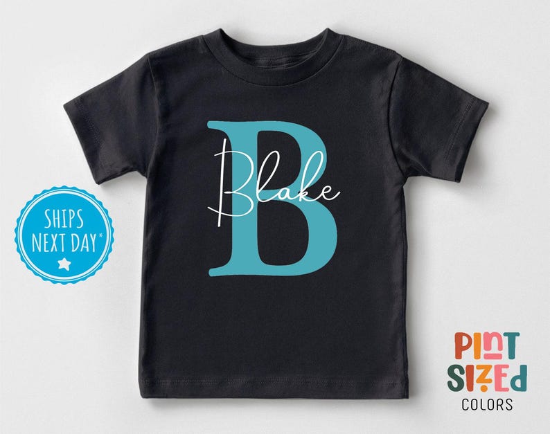 Personalized Boys Name Onesie® - Custom Boys Bodysuit - Cute Baby Gift - Black image 4