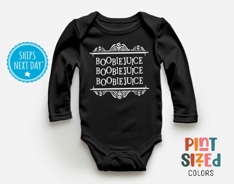 Funny Halloween Baby Onesie® - Boobiejuice Baby Bodysuit - Vintage Halloween Onesie® - Black