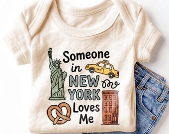 Someone In New York Loves Me Baby Onesie - Cute NYC Gift Bodysuit