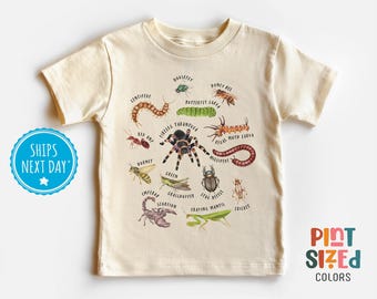 Insects Kids Shirt Cute Future Entomologist Kids Tee Types of Bugs Kids Shirt Bug Lover Black TShirt