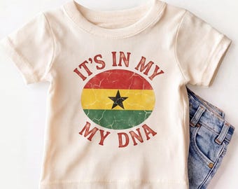 It's In My DNA Ghana Kids Shirt - Cute Ghanaian Pride Toddler Tee