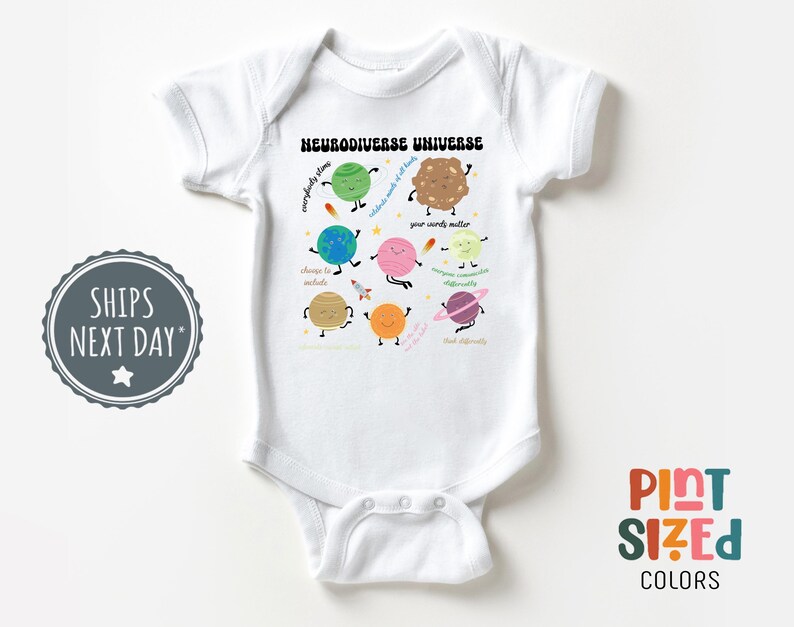 Neurodivergent Universe Toddler Shirt Autism Awareness Cute Inclusion Matters Kids Tee Cute Autism Kids Black Shirt image 5
