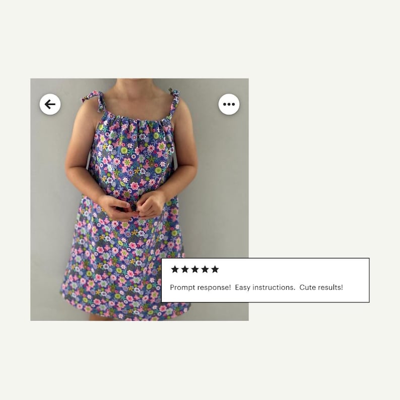 Girls Tent Dress Sewing Pattern: Beginner Kids Adjustable Straps (PDF) image 7