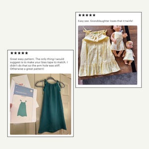 Girls Tent Dress Sewing Pattern: Beginner Kids Adjustable Straps (PDF) image 8