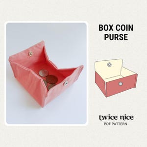 Japanese Coin Purse Sewing Pattern | Box Coin Purse | Jewelry Tray PDF | Envelope Coin Pouch | Mini Wallet | Beginner Sewing PDF Pattern