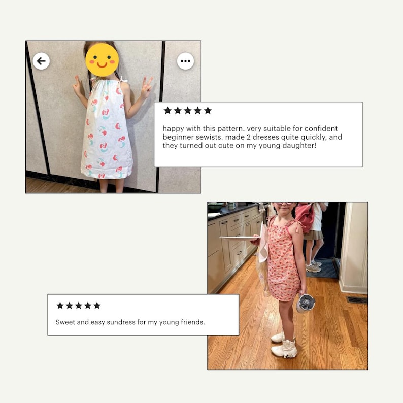 Girls Tent Dress Sewing Pattern: Beginner Kids Adjustable Straps (PDF) image 9
