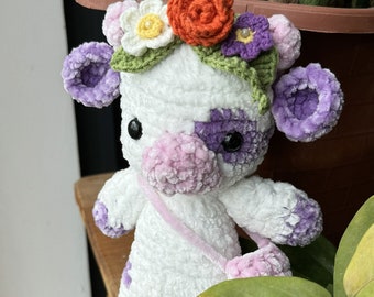 Modello di mucca all'uncinetto, modello di mucca all'uncinetto PDF, mucca peluche Amigurumi, modello animale all'uncinetto, mucca peluche all'uncinetto, modello di mucca carina