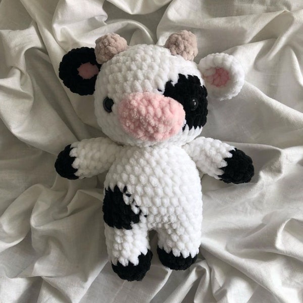 Melkkoe pluche haakpatroon | Melkkoepatroon | Baby koe Amigurumi PDF | Gehaakt dier | Haakpatroon Amigurumi |