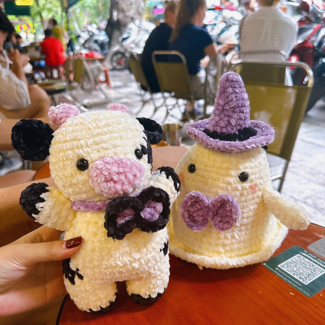 Halloween Cow and Ghost, Halloween Ghost Crochet Pattern , Milk Cow ...