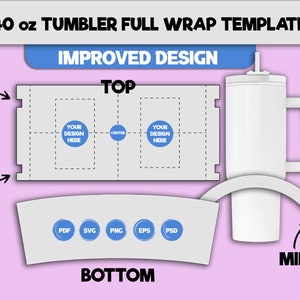 40oz Tumbler Template | Blank Tumbler Wrap Template | tumbler Template 40 oz