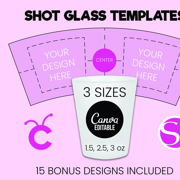 Shot Glass Templates, 1oz Shot Glass Template, Shot Glass Sublimation Template