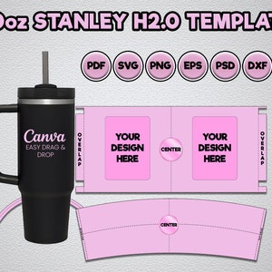 Stanley H2.0 30oz Template | 30oz Flowstate Tumbler Wrap Template | 30oz Quencher Template