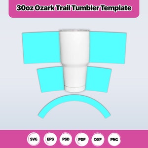 30oz Ozark Trail Tumbler Template, Full Wrap 30 oz Tumbler Template, 30oz Quencher,Cricut Cameo Cut Files