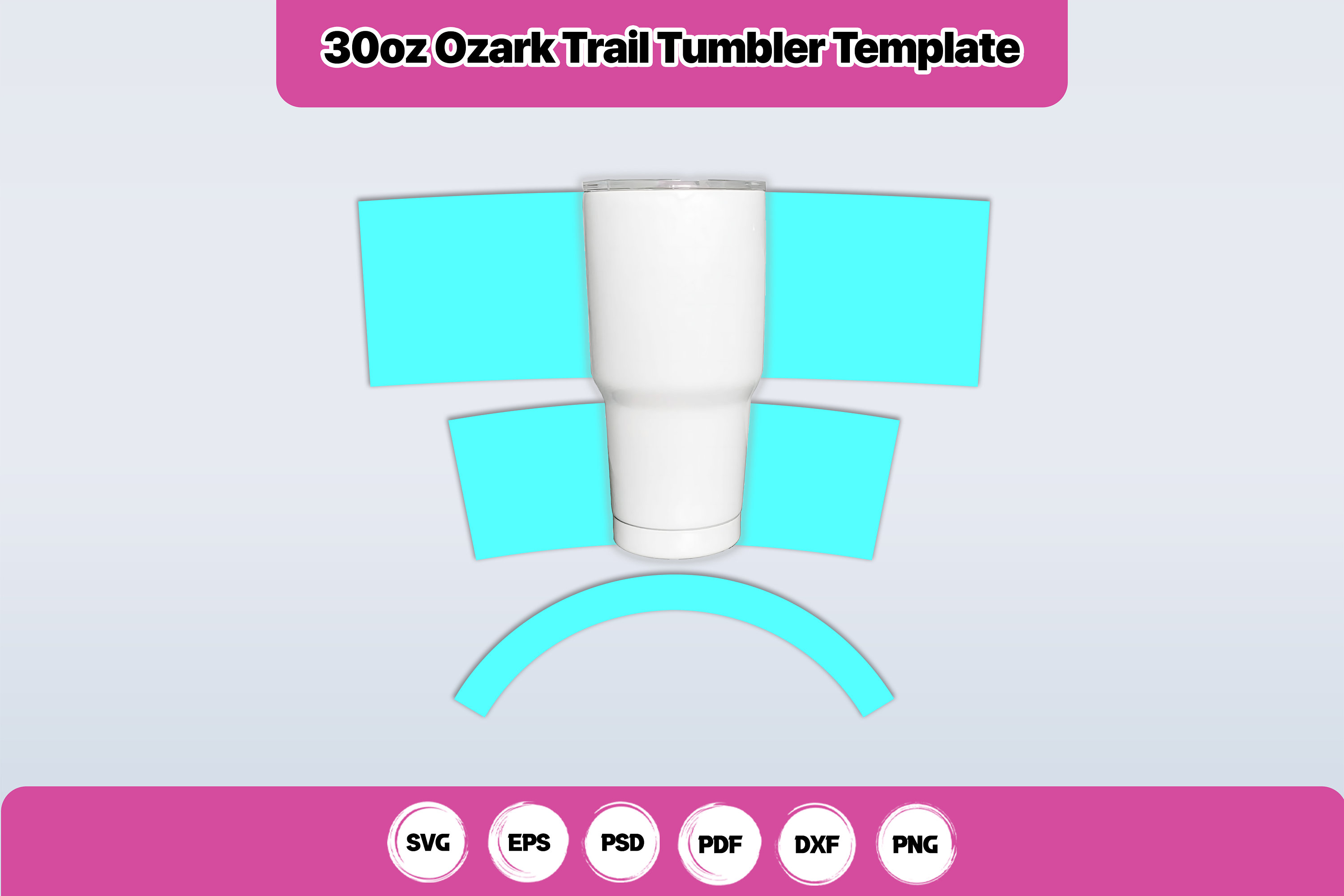 30oz Ozark Trail Tumbler BLANK Template for Sublimation, Full Wrap