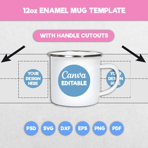 12oz Mug Template - Etsy