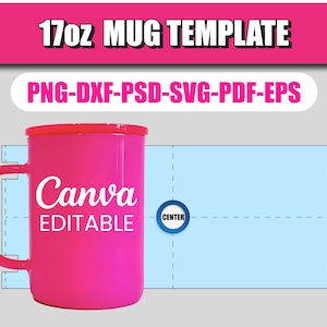 17oz Sublimation Mug Wrap Template