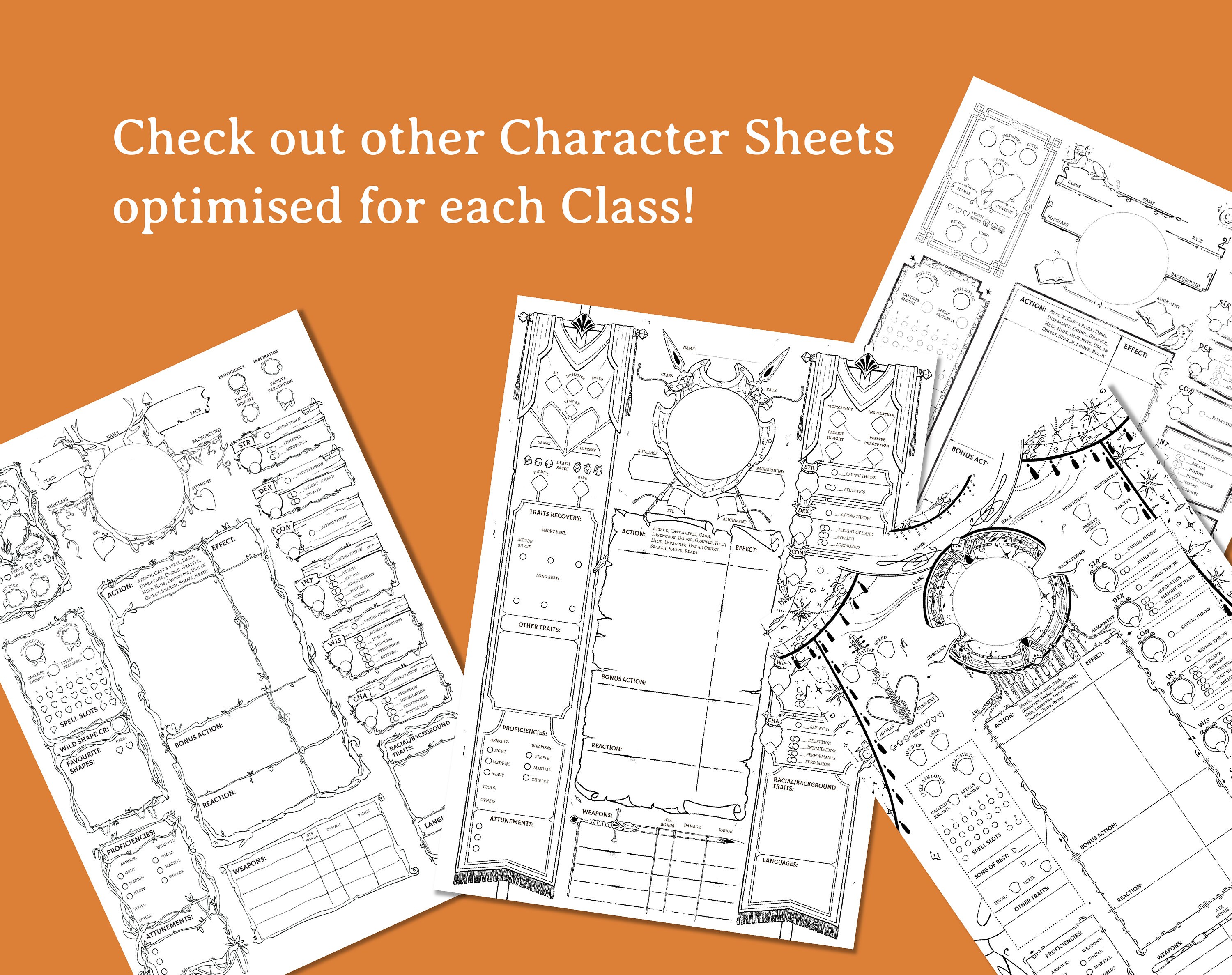 Dnd Cleric Character Sheet - Etsy