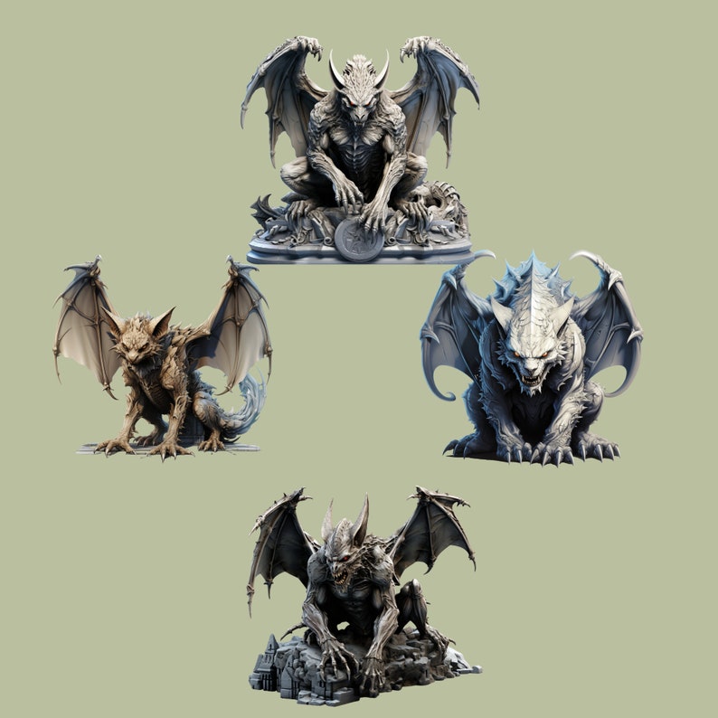 3D Gargoyle Grandeur: Awaken the Stone Sentinels of Legend! 3D Scary ...