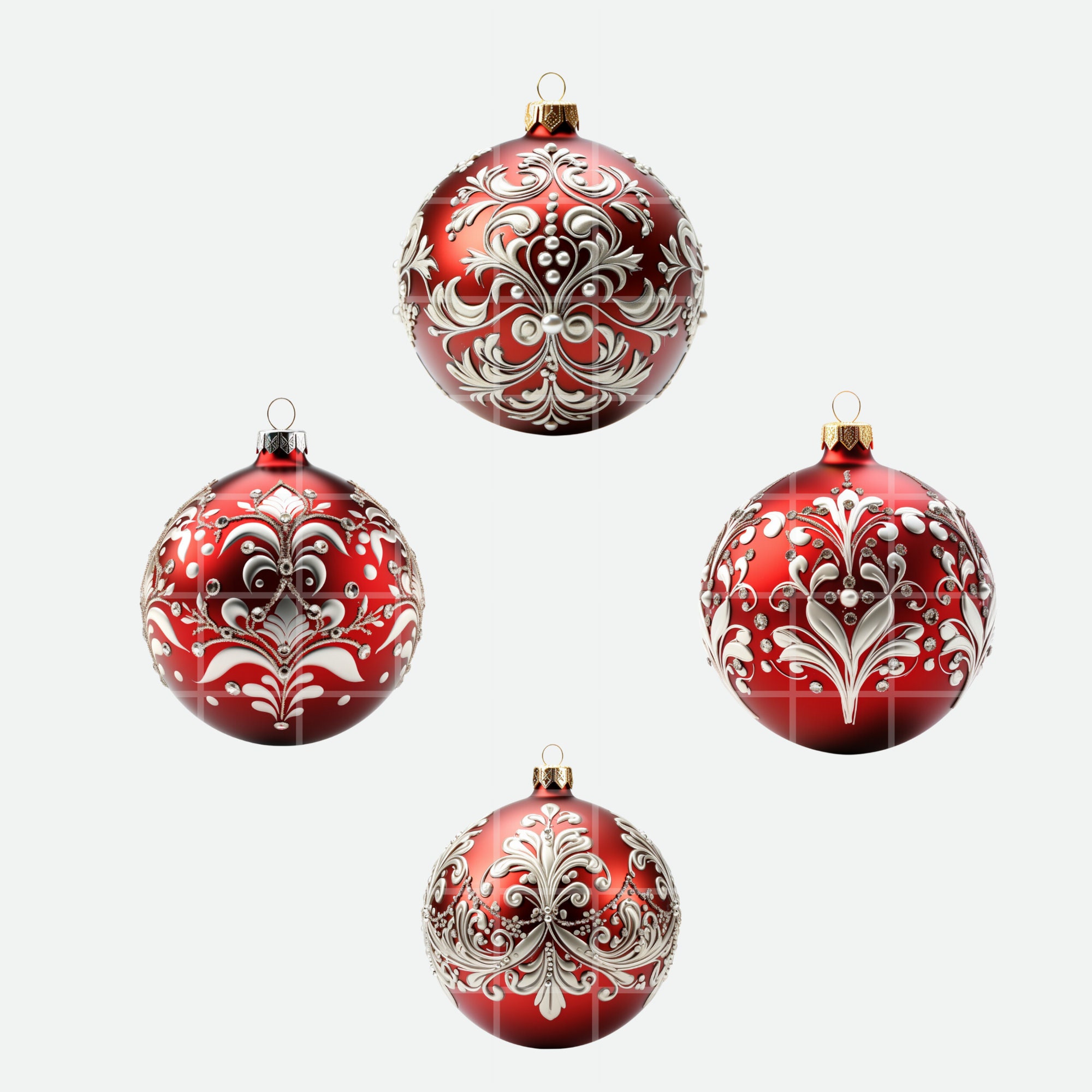 Retro Radiance 3D Red & Silver 1950