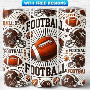 Football Tumbler Wrap PNG, Sport, Sublimationsdesign