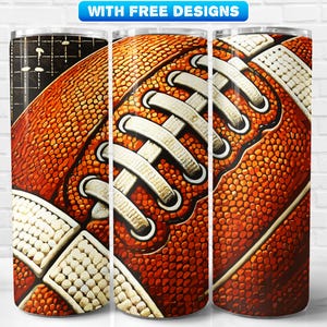 Football Tumbler Wrap PNG, Sport, Sublimationsdesign