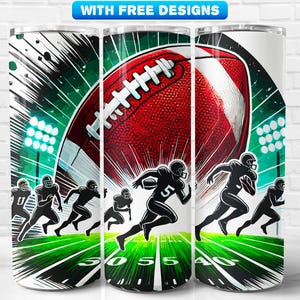 Football Team Tumbler Wrap PNG, Sport, Sublimationsdesign