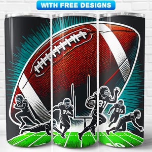 Football Team Tumbler Wrap PNG, Sport, Sublimationsdesign