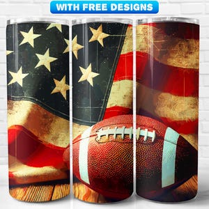 Football Tumbler Wrap PNG, Sport, Sublimationsdesign