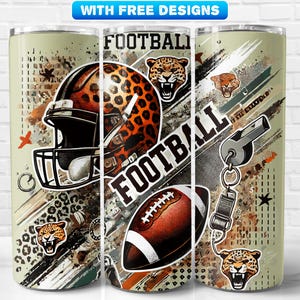 Football Tumbler Wrap PNG, Sport, Sublimationsdesign