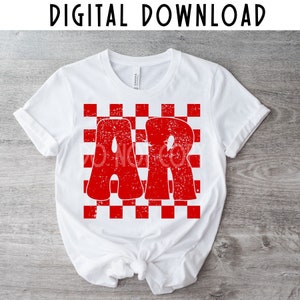 Staat Arkansas, Digitale download, PNG, Geruit, Sublimatieontwerp, T-shirtafbeelding, Sport, Distressed