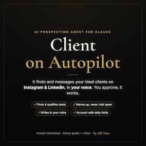 AI Prospecting Agent for Claude AI | Instagram & LinkedIn Lead Generation | Auto Outreach DM Tool + Setup Guide