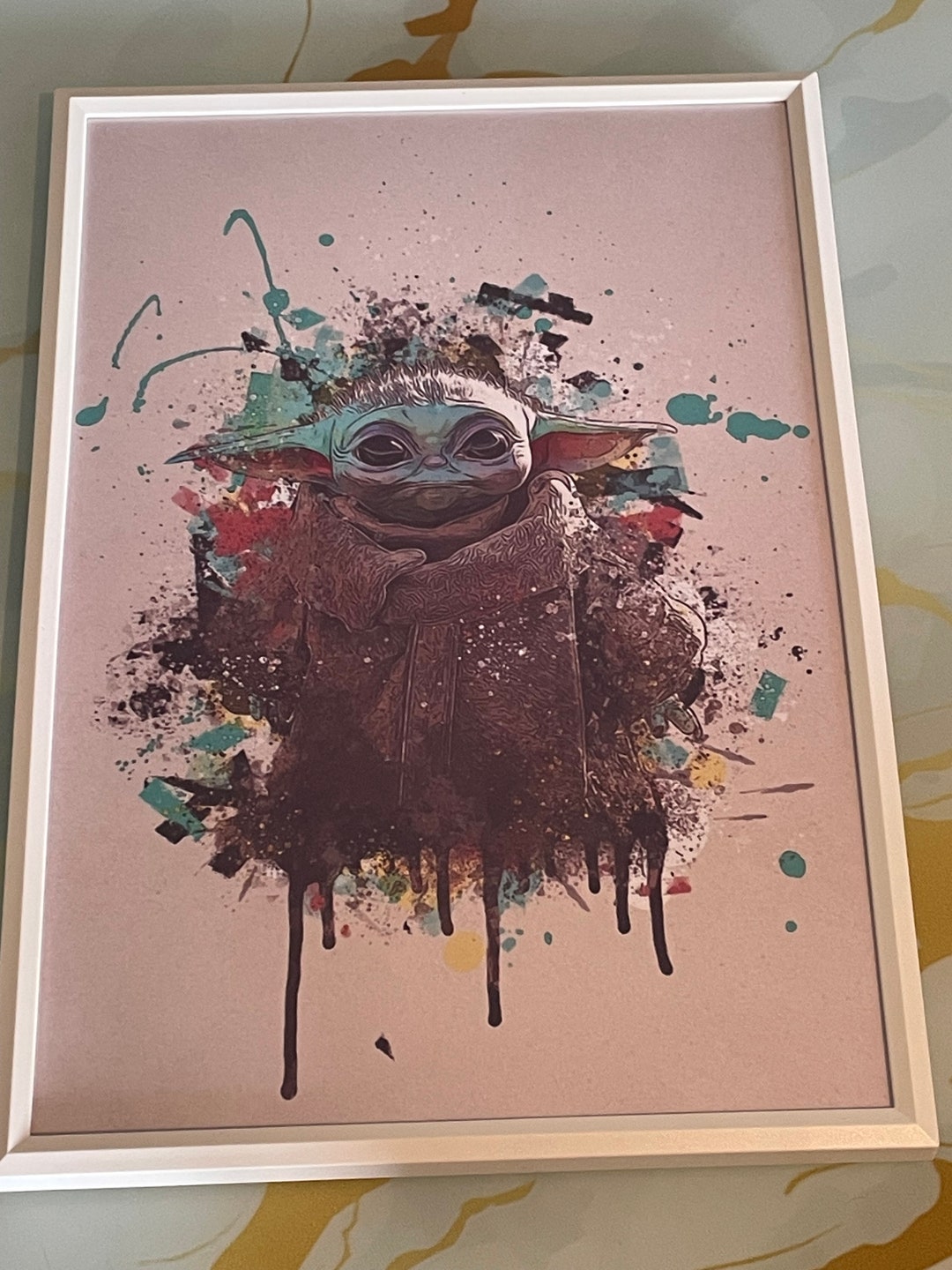 Baby Yoda/grogu Wall Art Hanging Frame Etsy