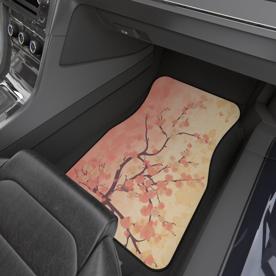 Anime Car Mats, Cherry Blossom Anime Car Mats, Car Accessories Interior