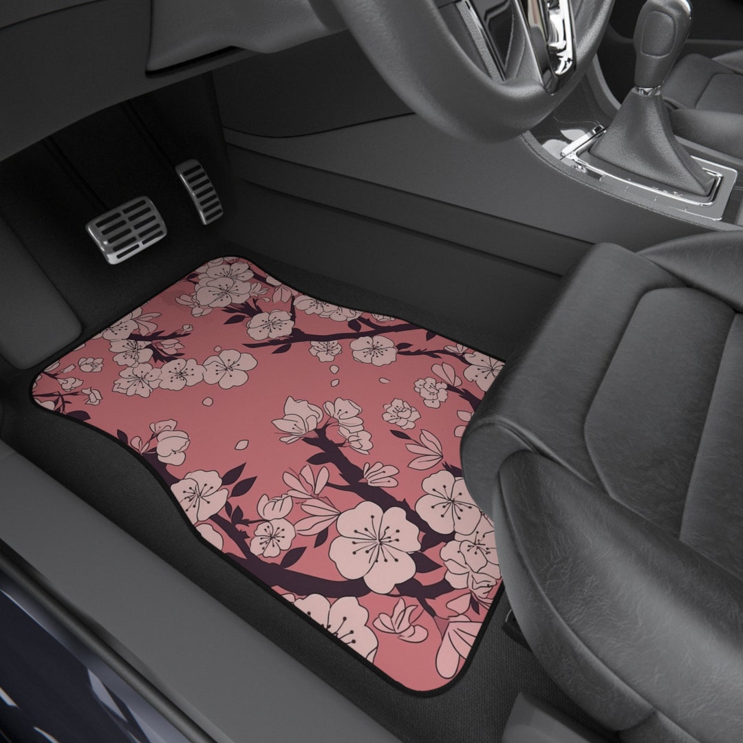Anime Car Mats, Cherry Blossom Anime Car Mats, Car Accessories Interior