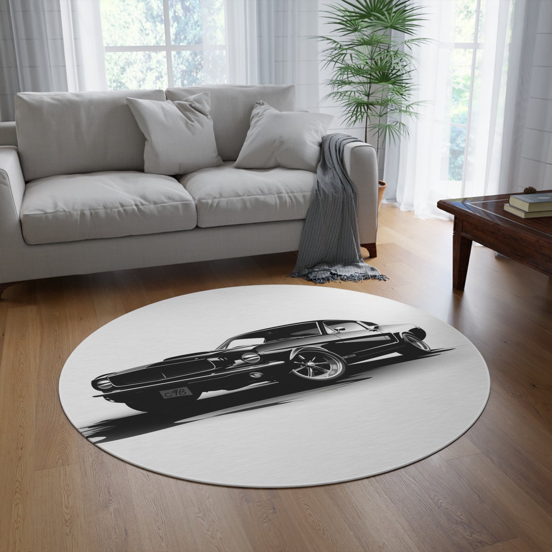 Car Inspired Rugs, Bedroom Car Rugs, Tufted Car Rugs, Tufted Miami Vice