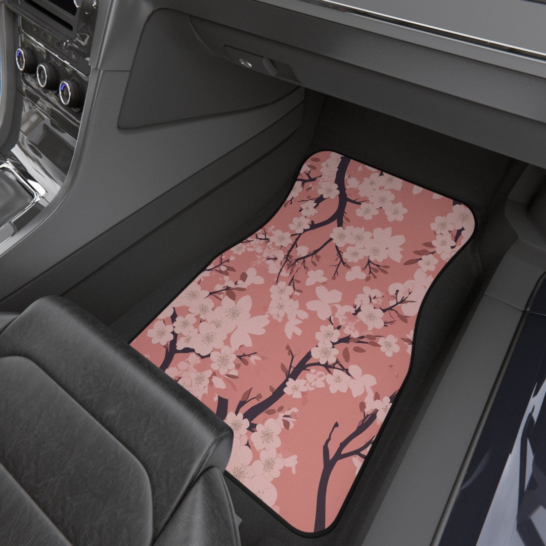 Cherry Blossom Cute Car Mats, Cherry Blossoms Car Accessories, Car