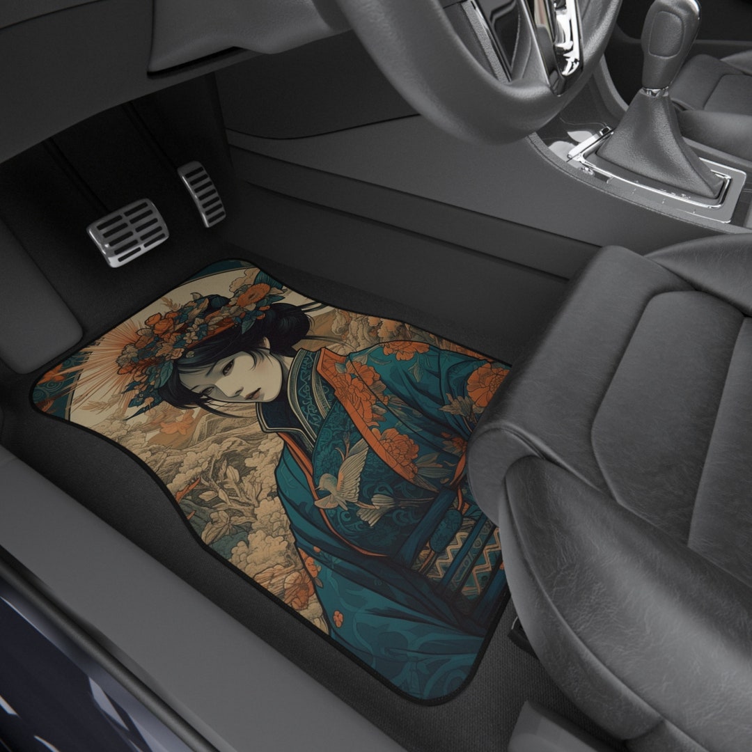 Japanese Style Car Mats, Cool Car Mats, Anime Inspired Car Mats, Front
