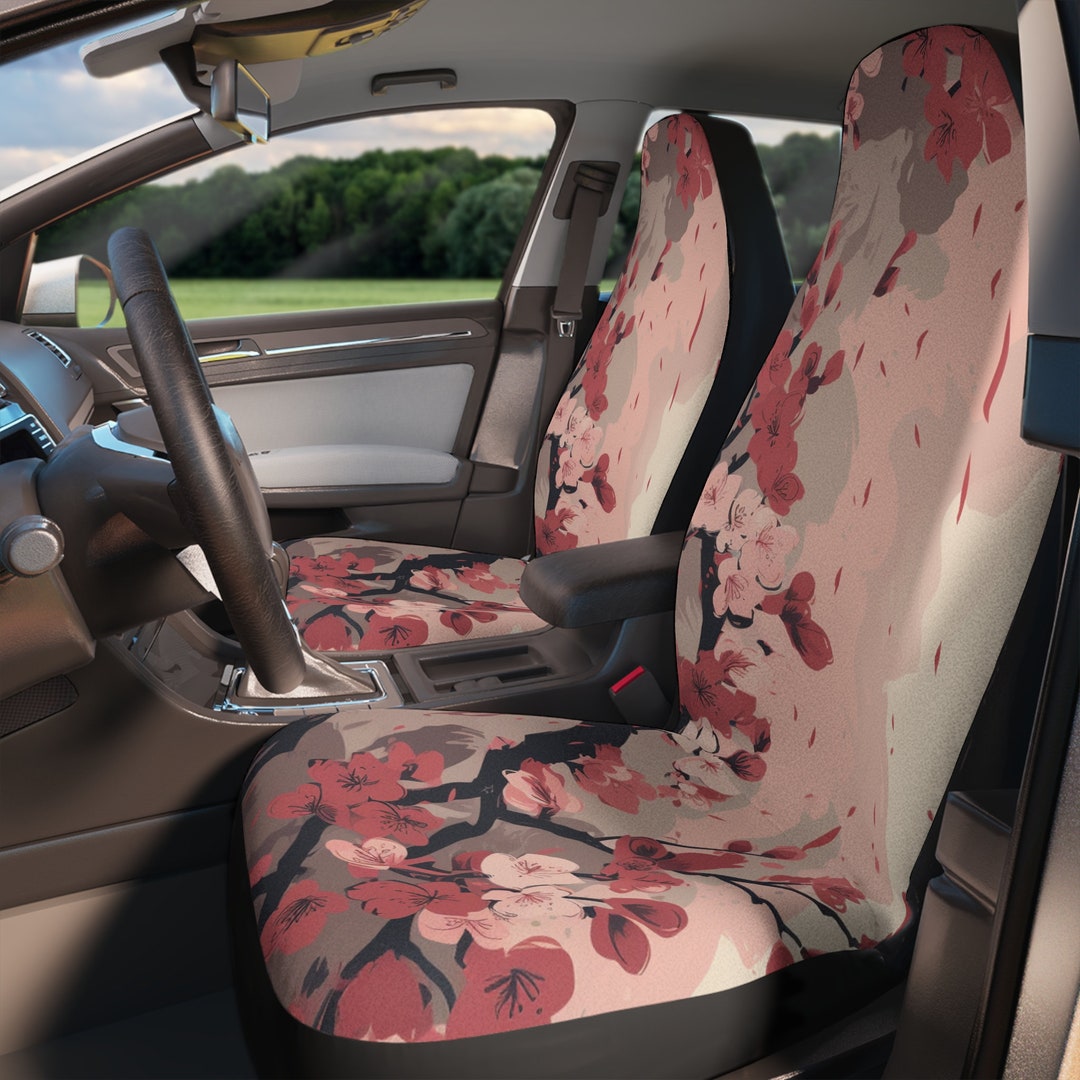 Cherry Blossom Seat Covers, Cute Car Seat Covers, Car Seat Covers for